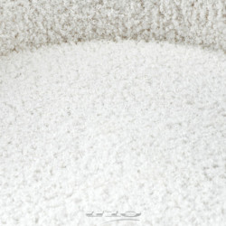 Arbre à chats en tissu à bouclettes avec jouet et griffoir - Blanc - H 40 x D 30 cm - Gamme Wooly