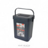 Poubelle de compost accrochable et repositionnable en plastique - 5L - Gris - L 18 x l 14 x H 24 cm