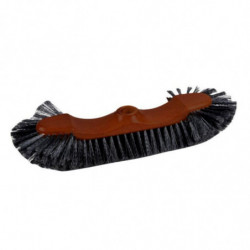 Tête de balai en plastique avec fibre de soie - Marron et noir - L 37 cm