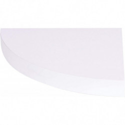 Etagère d'angle flottante en bois - Blanc - L 25 x l 25 cm