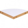 Etagère d'angle flottante en bois - Blanc - L 25 x l 25 cm