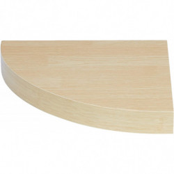 Etagère d'angle flottante en bois - Imitation chêne - L 25 x l 25 cm