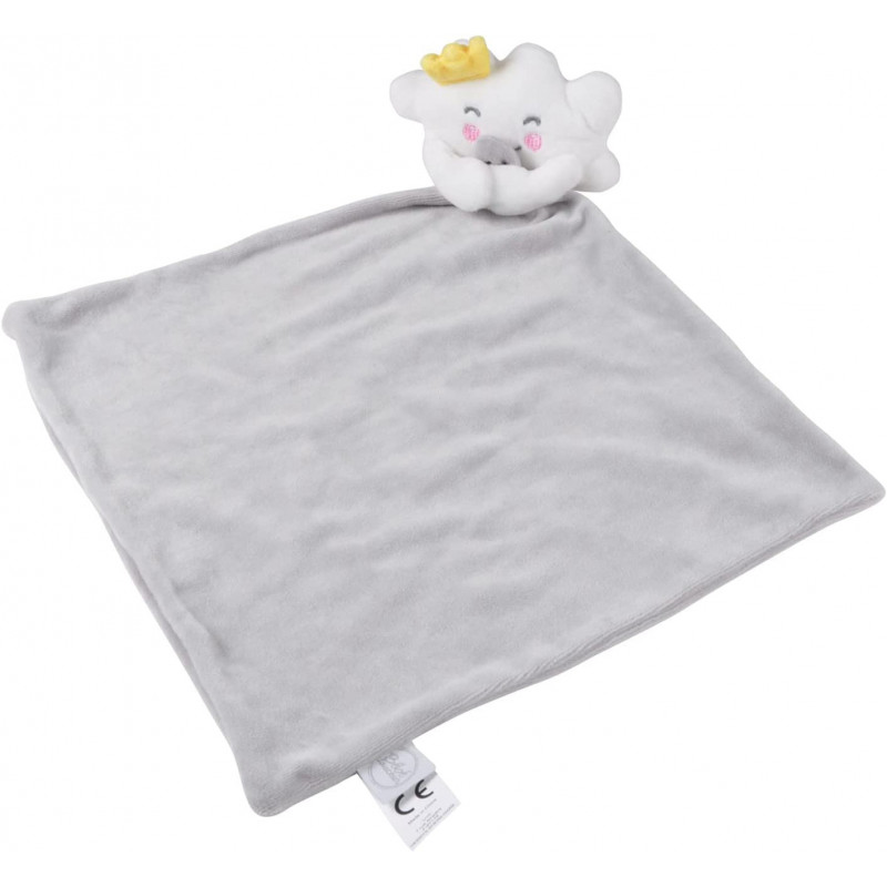 Peluche doudou nuage avec couverture en tissu tout doux - Gris - 33 x 33 cm