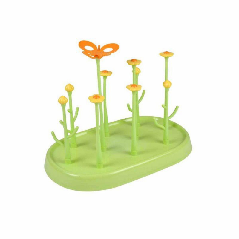 Egoutte biberons pliable en plastiques - Vert - L 32 x H 24 cm