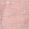 Couverture 100% coton pour bébé - Rose à motifs étoilés - 75 x 75 cm