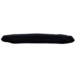 Lot de 4 galettes de chaise en tissu avec 4 rabats - Noir - 40 x 40 cm