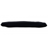 Lot de 4 galettes de chaise en tissu avec 4 rabats - Noir - 40 x 40 cm