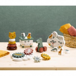Puzzle engrenage en bois pour enfant - Multicolore - L 21,5 x P 1,2 x H 16,5 cm - Gamme Savane