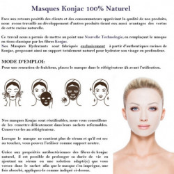 Masque pour le visage hydratant à base de charbon, bambou et de konjac - Soin de la peau