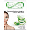 Lot de 5 paires de masques apaisant Konjac contour des yeux à l'aloé vera - Vert