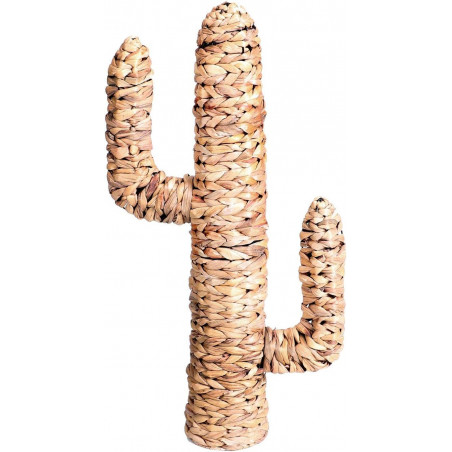 Cactus décoratif en jacinthe d'eau - Beige - H 80 x l 45 x D 15 cm - Natural Living