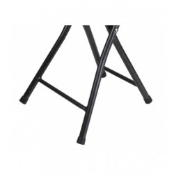 Tabouret pliable en plastique et métal - Noir et blanc - H 45 x D 30 cm