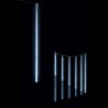 Guirlande rideau à 7 tubes effet goutte - Blanc - H 70 cm