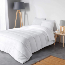 Couette uni 2 personnes - 240 x 220 cm - Blanc