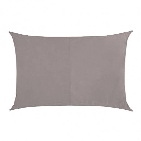 Voile d'ombrage rectangulaire - 300 x 400 cm - Polyester - Taupe