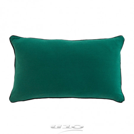 Coussin déhoussable en coton uni Linette - Vert - 30 x 50 cm
