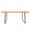 Table basse tissé "Subaraya" - Beige et noir - L 95 x H 42 x P 55 cm
