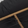Fauteuil cancun avec coussin - Beige et Noir - L 96 x H 77 x P 86 cm