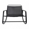 Fauteuil à bascule avec coussin "Miami" - Gris et noir - L 92 x H 69 x P 130 cm