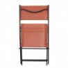 Chaise d'extérieur pliable "Elba" en tissu et métal - Orange - L 45.5 x H 80 x P 53.5 cm