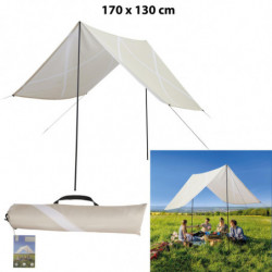 Tente de jardin en tossu et métal - Beige - L 170 x H 200 x P 300 cm