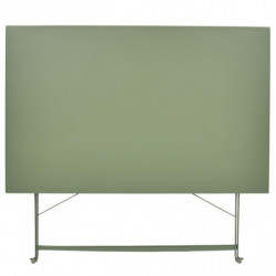 Table à manger d'extérieur pliante rectangle en inox - Vert - L 110 x H 71 x l 70 cm