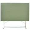 Table à manger d'extérieur pliante rectangle en inox - Vert - L 110 x H 71 x l 70 cm