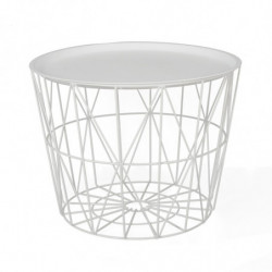Table coffre filaire ronde...