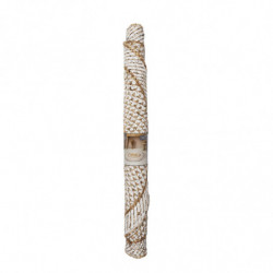 Tapis rond en jute à spirales - Beige et blanc - D 90 cm