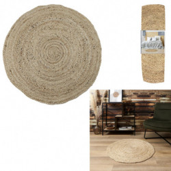 Tapis rond en jute - Beige - D 80 cm