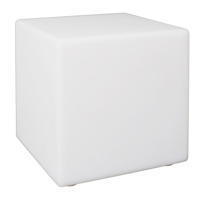 Lampe cube d'extérieur avec télécommande - Blanc - 25 x 25 x 25 cm