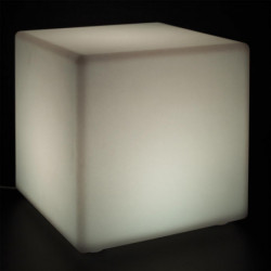 Lampe cube d'extérieur avec télécommande - Blanc - 25 x 25 x 25 cm