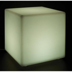 Lampe cube d'extérieur avec télécommande - Blanc - 25 x 25 x 25 cm