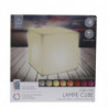 Lampe cube d'extérieur avec télécommande - Blanc - 25 x 25 x 25 cm