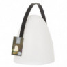 Lampe d'extérieur avec poignée - Blanc - H 30 x D 21 cm