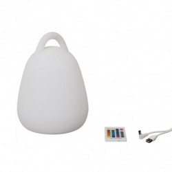 Lampe extérieur avec poignée - Blanc - H 25 x D 18 cm
