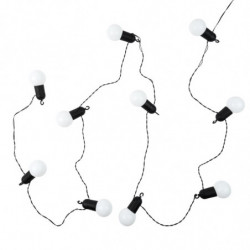 Guirlande lumineuse d'extérieure 10 ampoules - Blanc - L 270 cm