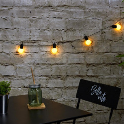 Guirlande lumineuse d'extérieure 10 ampoules - Blanc - L 270 cm