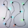 Guirlande lumineuse d'extérieure 10 ampoules - Multicolore - L 450 cm