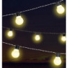 Guirlande avec 10 boules lumineuses - Blanc - L 180 cm