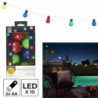 Guirlande avec 10 boules lumineuses - Multicolore - L 180 cm