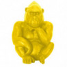 Statuette de gorille décorative en magnesia - Jaune - H 54 cm