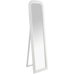 Miroir sur pied en bois - Blanc - H 160 x l 40 x P 39 cm