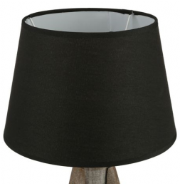 Lampe bois abats-jour - Cone Miry - H 46 cm