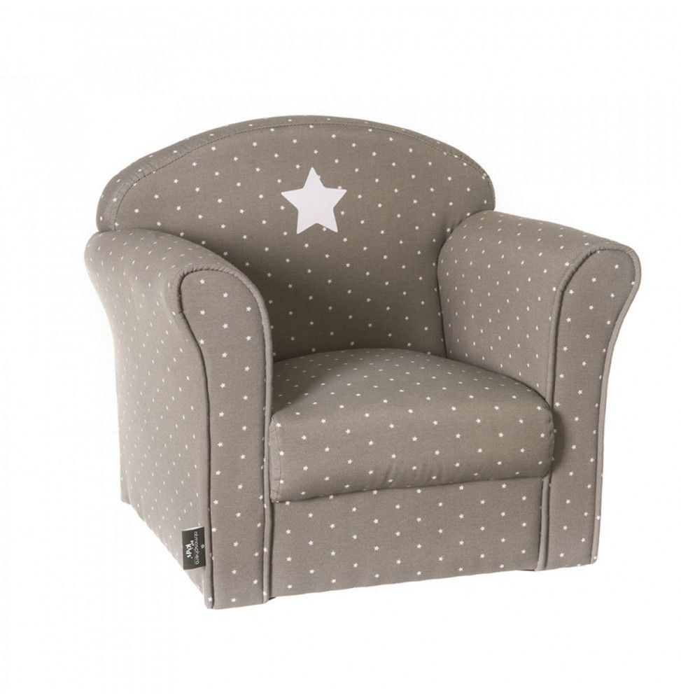 Fauteuil pour enfant taupe - Etoiles - Poufs et fauteuils