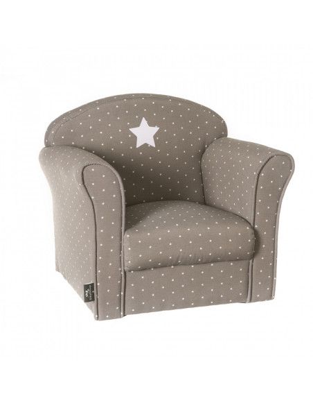 Fauteuil pour enfant taupe - Etoiles - Poufs et fauteuils