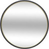 Miroir rond avec cadre en métal "Justin" - Noir - D 48 cm