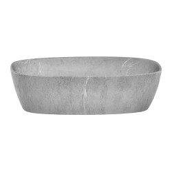 Vasque à poser en céramique - Gris mat - L 50.5 x 38.5 cm - Gamme Anna