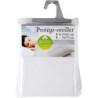 Protège oreiller carré en coton molleton - Blanc - 65 x 65 cm
