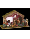 Crèche de noël - LED - 11 santons en porcelaine